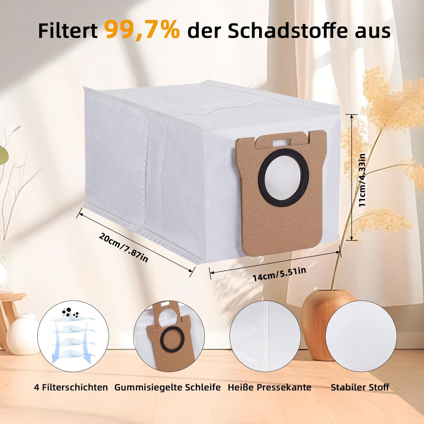 Alloytool 24-piece accessory set for Dreame L20 Ultra / L20 Ultra Complete robot vacuum, replacement parts include 1 main brush, 4 filters, 6 mopping cloths, 6 dust bags, 6 side brushes, 1 cleaning brush.