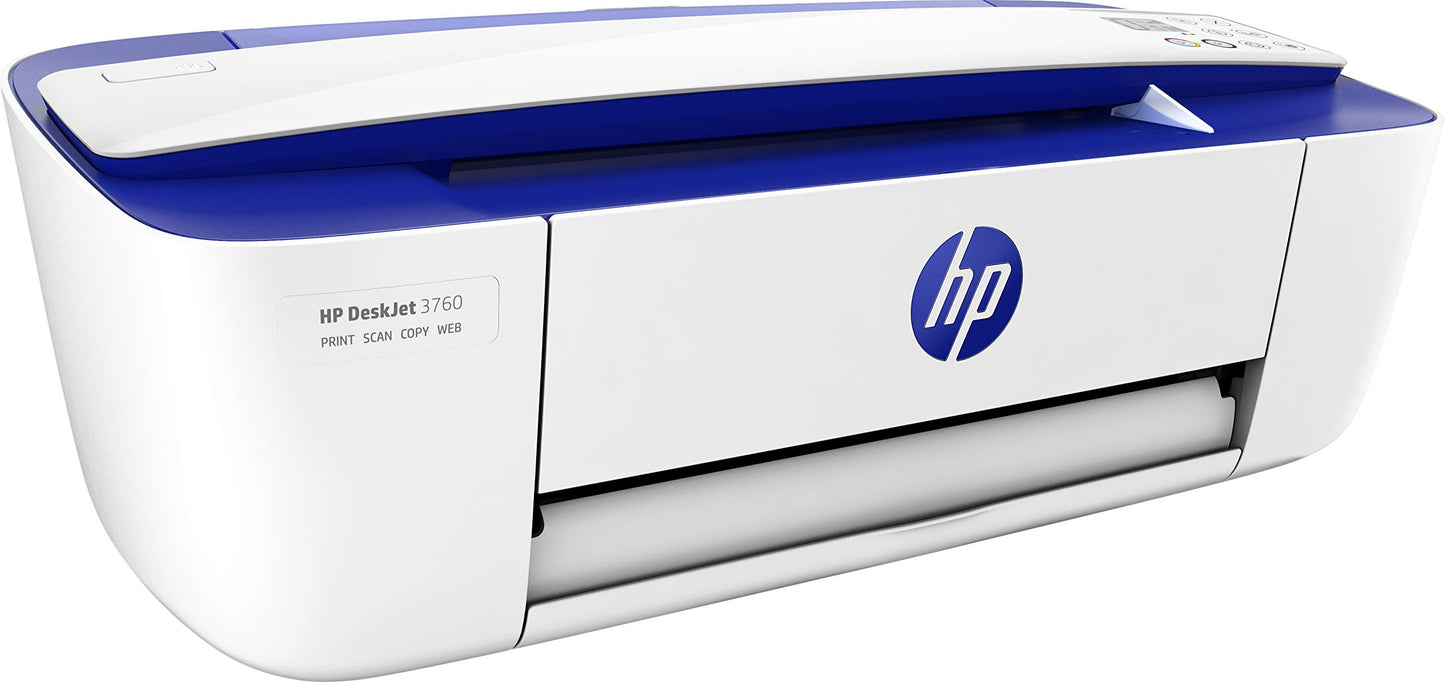 HP DeskJet 3760 Thermal Inkjet Printer A4 1200 x 1200 DPI 19 ppm WiFi, Blue, White