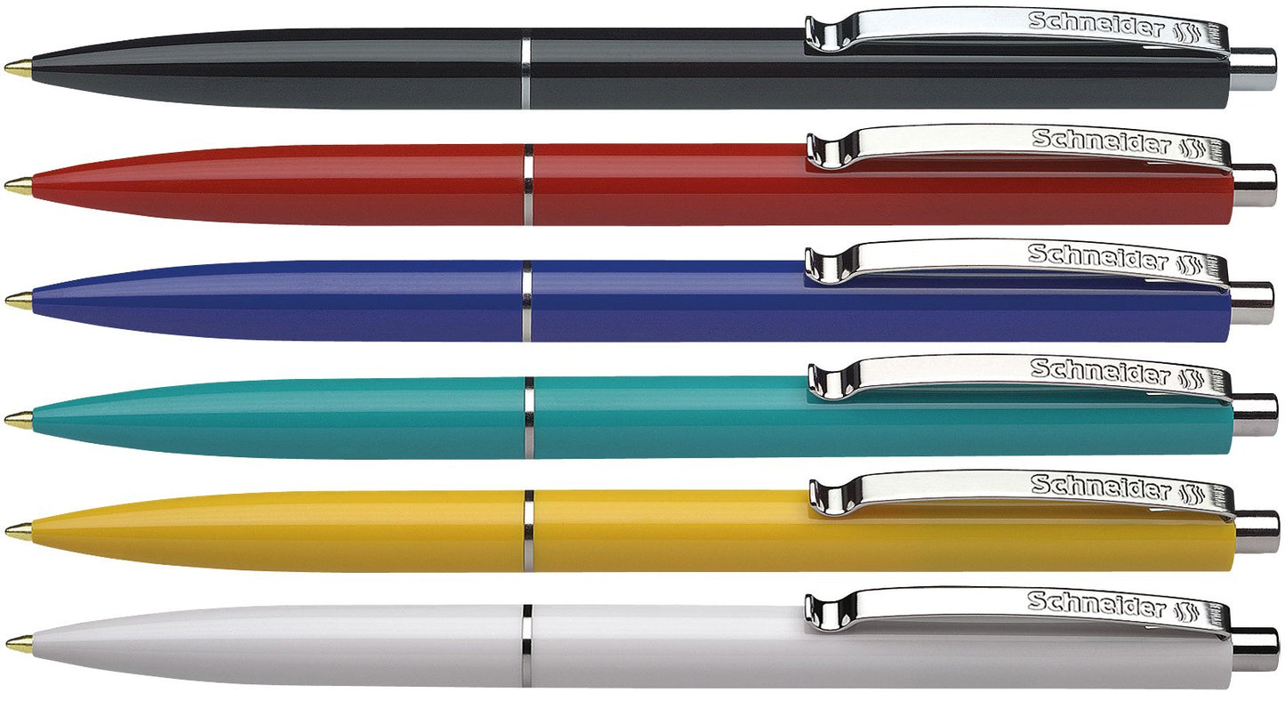 Schneider 3080 K 15 Ballpoint Pen (document-proof ink - medium line width, writing color: blue) 50 pieces assorted
