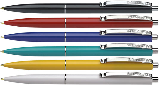 Schneider 3080 K 15 Ballpoint Pen (document-proof ink - medium line width, writing color: blue) 50 pieces assorted