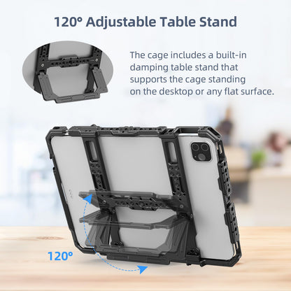 Nitze Tablet Cage for iPad 1 to 10 Gen/iPad Air 1 to 6 Gen/iPad Pro 11 Inch 2024/2022/2021/2020/2018/iPad Pro 10.5 Inch 2017 and other 9 to 11 Inch tablets - T-TC03A