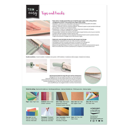 Vaessen Creative 2137-074 Paper Cutter 30cm Mint Green - Guillotine lever and paper cutting machine A4, A5, and A6 - Perfect for DIY, scrapbooking, journaling, card making, and crafting, Green, 30cm