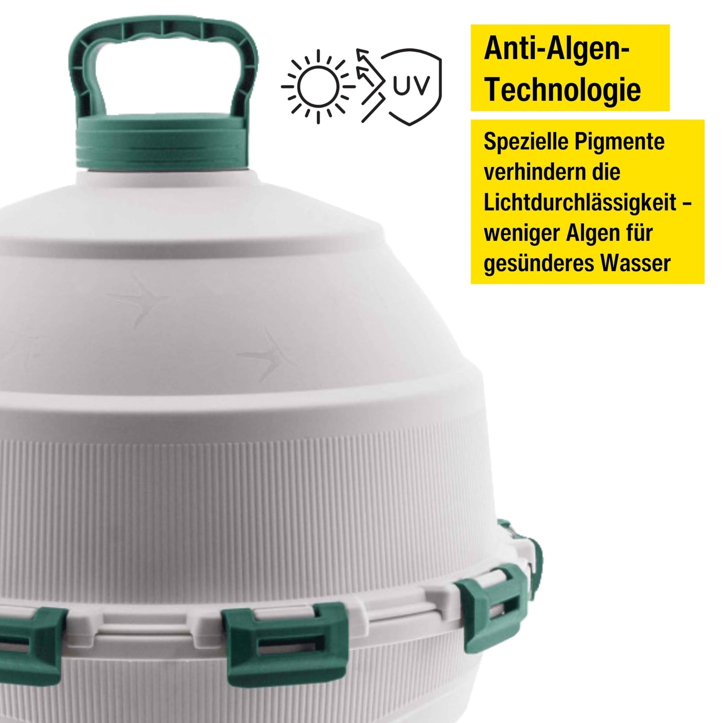 Chicken drinker Optimus 25 L for up to 25 chickens, including spare drinking bowl, Two-part water tank - Poultry drinker - Automatic chicken drinker - Chicken water dispenser - Drinker for chickens - Chicken accessories