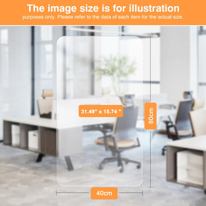 PUEAZU Desk Pad Transparent, 80x40x0.15cm Clear Large Desk Mat Transparent PVC Desk Pad Non-Slip Waterproof Table Mat Table Protector for Office Home