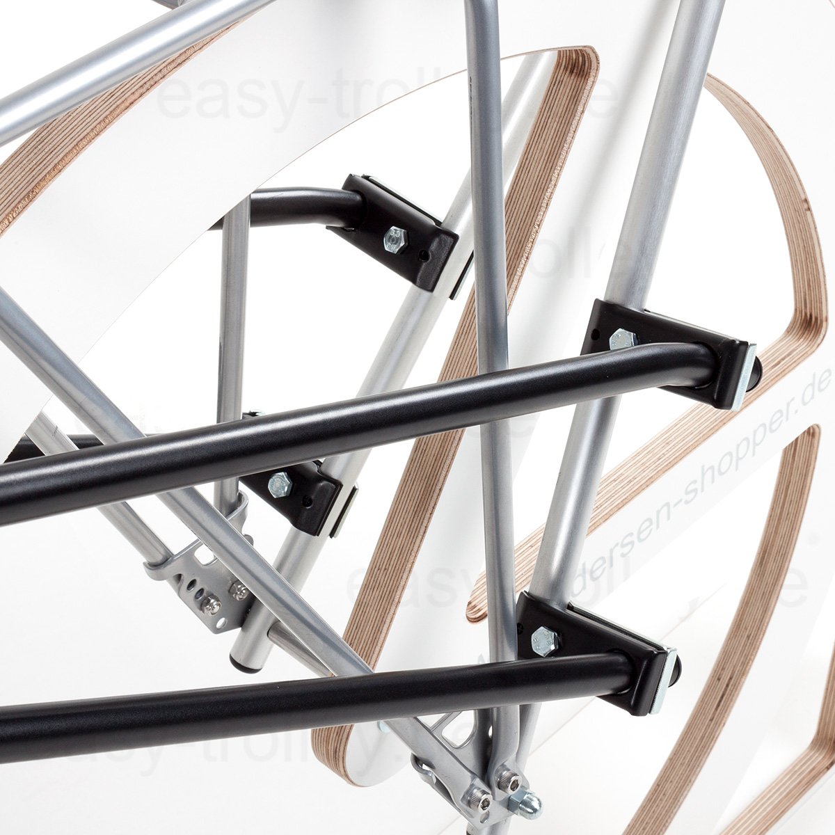 ANDERSEN shopping trolley bicycle mounting set: Trailer hitch R1-BigEasy for bicycle frames with lock and coupling pin SH-2