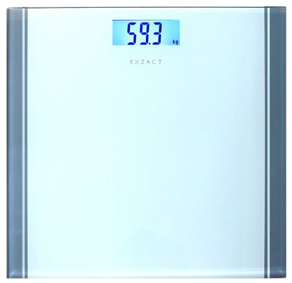 Exact Digital Personal Scale - Electronic Bathroom Scale, Large Capacity 180kg, High Precision, LCD Display with Backlight (White)