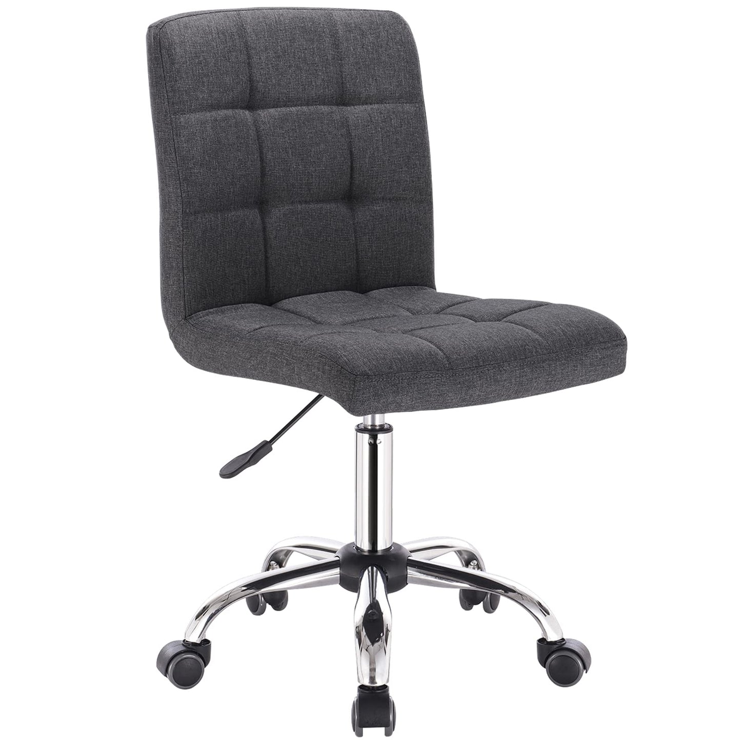 Esituro ergonomic office chair, height adjustable desk chair, swivel chair with casters, office swivel chair, for study bedroom, breathable fabric, dark gray SOFC0208.