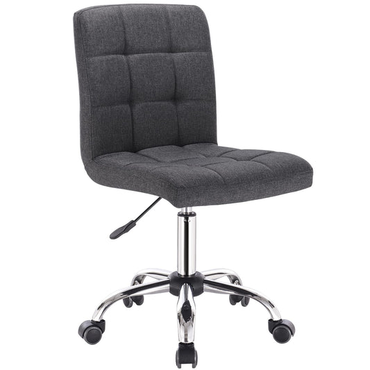 Esituro ergonomic office chair, height adjustable desk chair, swivel chair with casters, office swivel chair, for study bedroom, breathable fabric, dark gray SOFC0208.