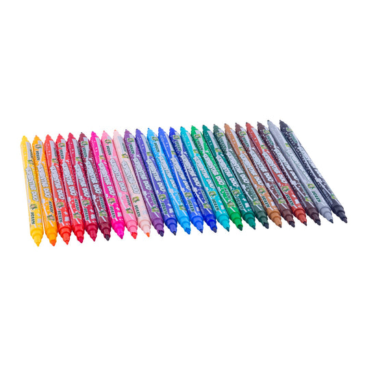 JOLLY Fiber Pens - Felt Tip Pens - Color Pencils - Fineliner Superstar Duo 24 pcs. assorted colors in cardboard case (pack of 2)