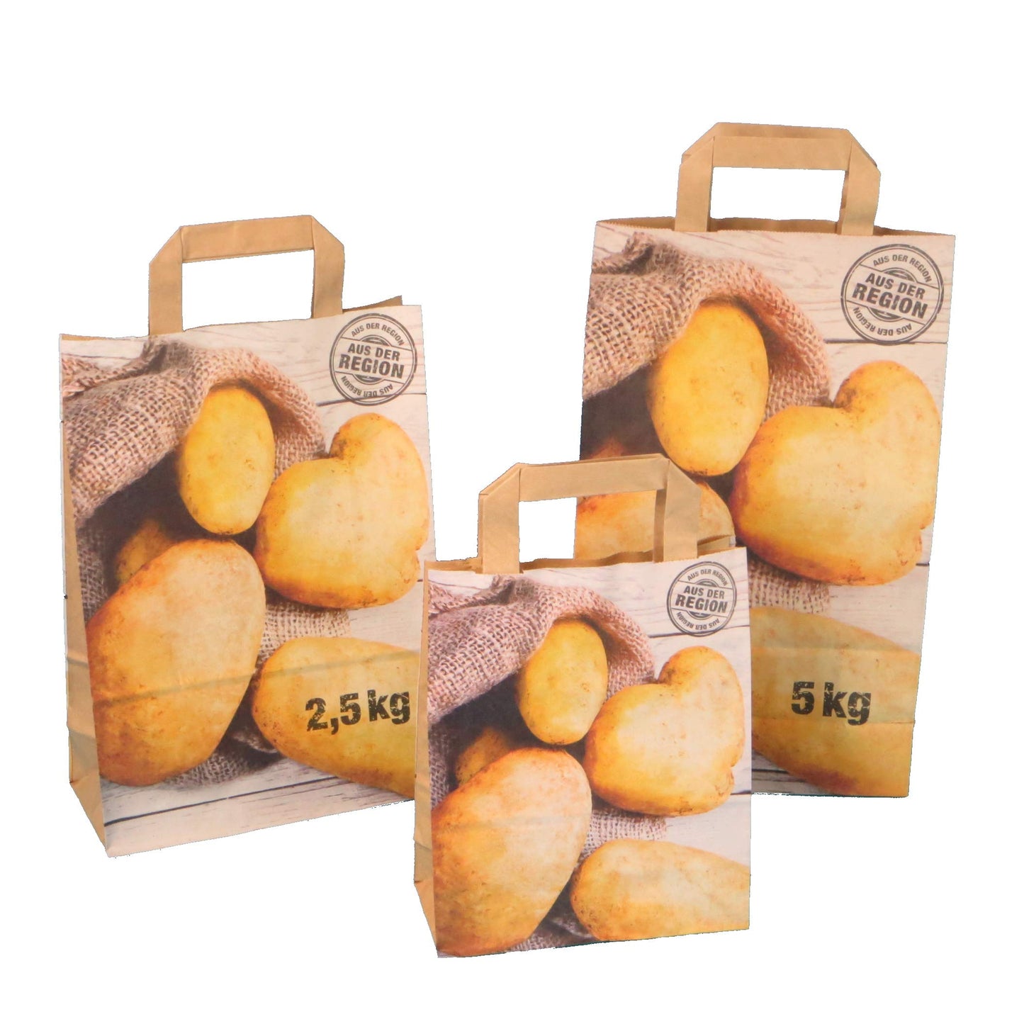 250 paper bags potato bags paper bags for potatoes various sizes to choose from - incl. packaging license in D (18+8x22cm)
