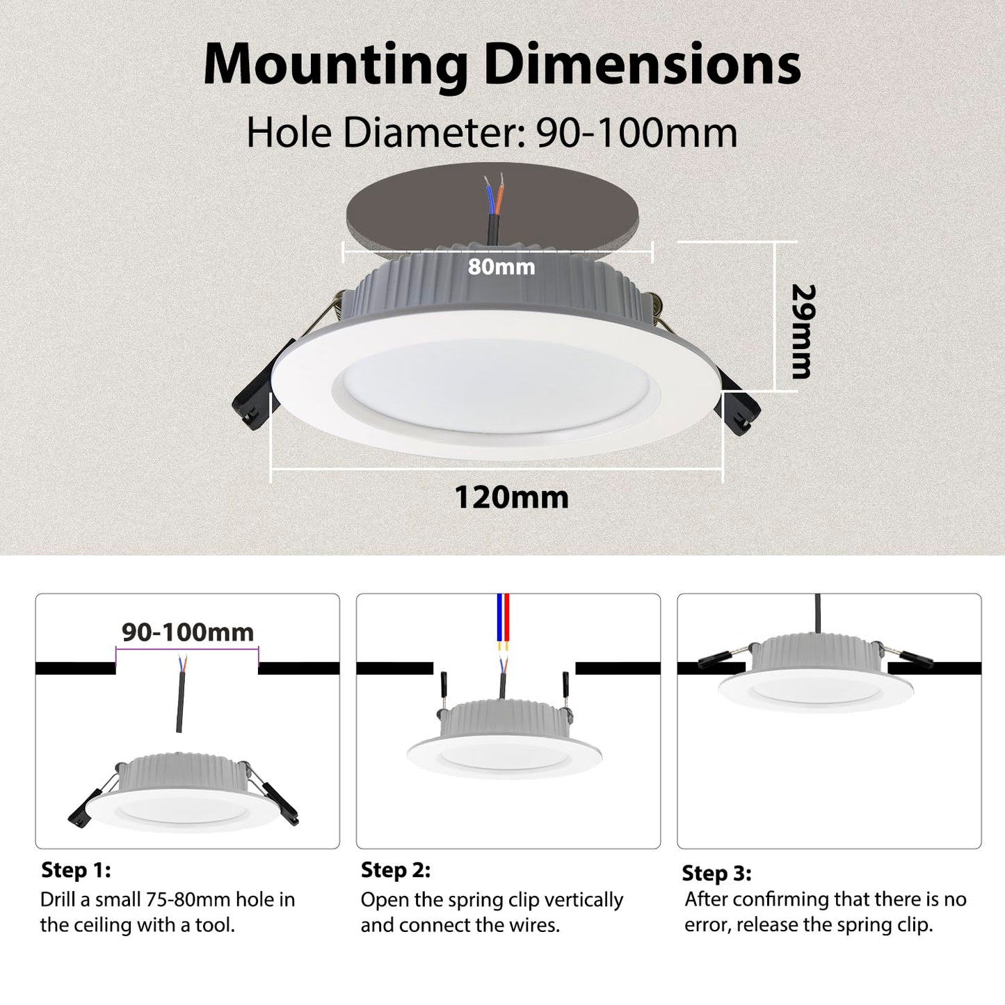 6-pack LED recessed lights RGBW dimmable 10W with remote control, recessed lights Bluetooth APP color changing RGB+Warm White +Cool White ceiling spotlights, Round LED downlight 230V for living room, bedroom