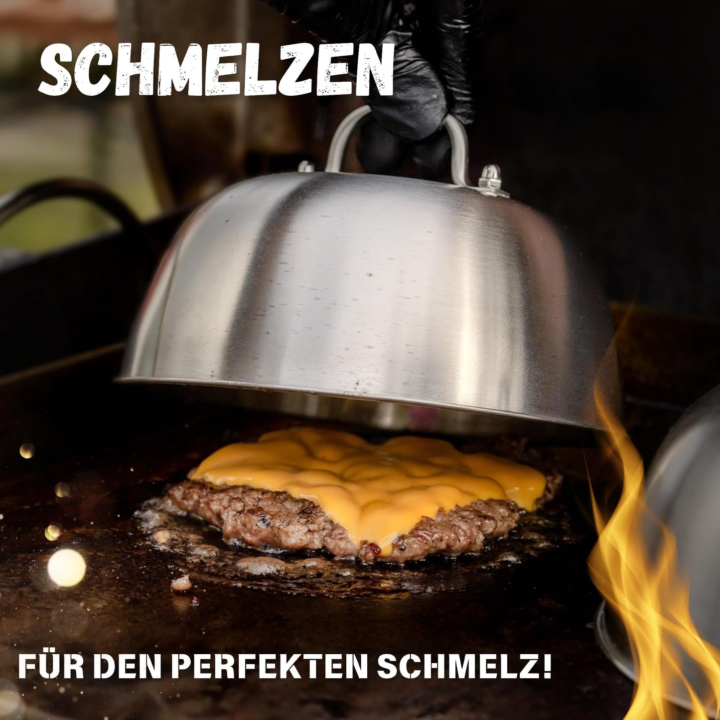 SMASHERS Smash Burger Set - Burger smasher set with burger press, grill spatula, flipper, and burger bell - Includes e-book with smash burger recipes & burger paper (6 pieces)