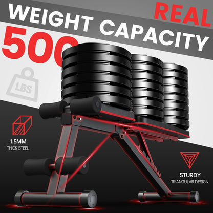 PASYOU Foldable Adjustable Weight Bench, Multifunctional Incline Bench for Full Body Workout, 7 in 1 Fitness Bench for Home or Gym, 230kg Weight Capacity.