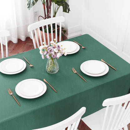 Novelty style tablecloth tablecloth Christmas 240x140 green Tablecloths PVC Waterproof and Weatherproof plastic tablecloth for wedding, birthday, party, hotel, bar, dining table, garden table, Christmas