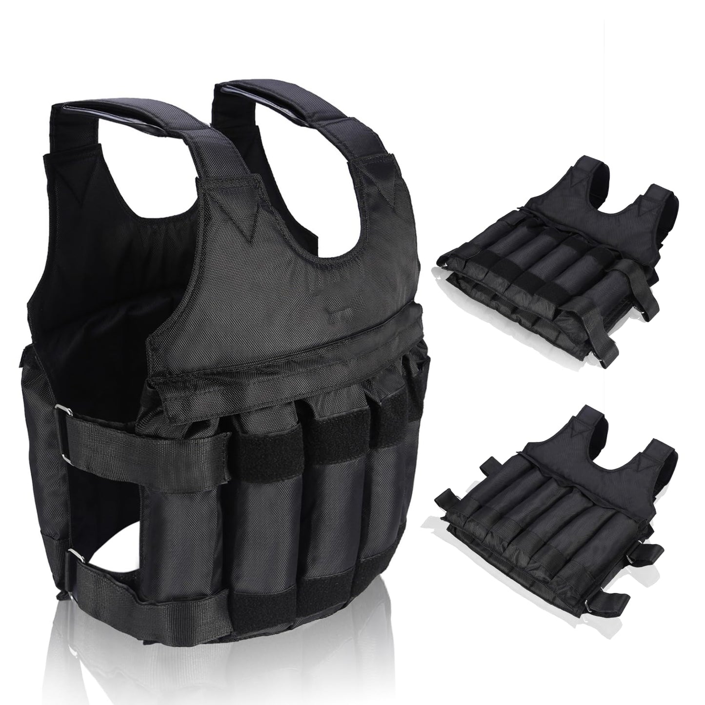 Weighted vest, 50kg training vest, running vest, adjustable weight vest, running jacket. Empty weight vest, heavy sand jacket for strength training, weight loss fitness training vest.