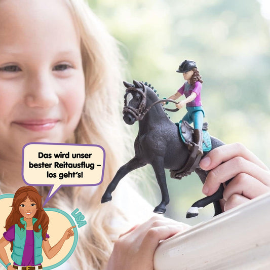 SCHLEICH Horse Club | Lisa & Storm 42541 | poseable girl figure | with horse accessories | great gift for girls and boys | horse toy for ages 5+ | 10 pieces | exclusive on Amazon.