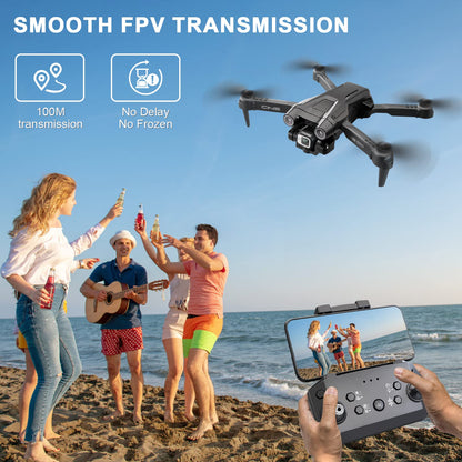 I3 PRO Drone with Camera HD 1080P, FPV WiFi Live Transmission Drone for Kids Beginners, Altitude Hold, One Key Landing, Optical Flow Hover, Headless Mode, 3D Flips, Obstacle Avoidance, 2 Batteries