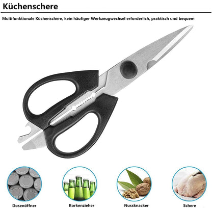 HOBO knife set, 15-piece knife block set, kitchen knife set with Santoku knife, chef's knife, bread knife, paring knife, steak knife, sharpener, Japanese stainless steel blades, water ripple texture, colored wooden handle.