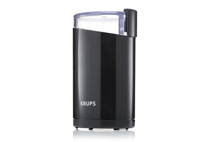 Krups F20342 Coffee and Spice Grinder in One, Powerful Motor, Adjustable Grind Size, 75g Capacity, Stainless Steel Blade, Safety Lid, Anti-Slip Feet, Black.