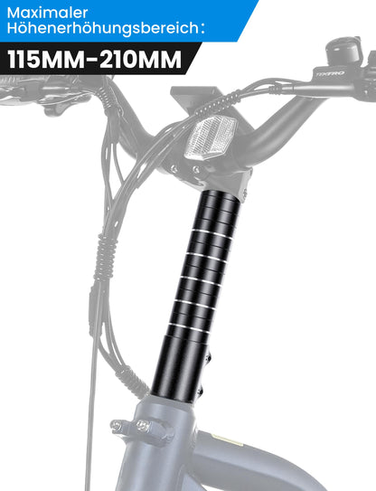 COICER Handlebar Riser Bike, Stem 28.6mm/21 × 2.86cm, Bicycle Handlebar Extension for Riding Health, Handlebar Extension Aluminum for MTB, Road Bike, City Bikes