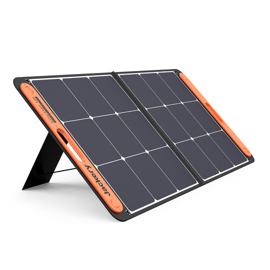 Jackery SolarSaga 100 foldable solar panel for Explorer 500/1000 Pro/1500 Pro - solar charger with 2 x USB port - 100W outdoor solar generator for camping and garden.