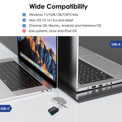 WAVLINK USB 3.0 / USB C Universal Laptop Docking Station, Dual HDMI Monitor for Windows and Mac, (Dual Video Output: HDMI and HDMI/DVI/VGA, Gigabit Ethernet, Audio, 6 USB Ports)