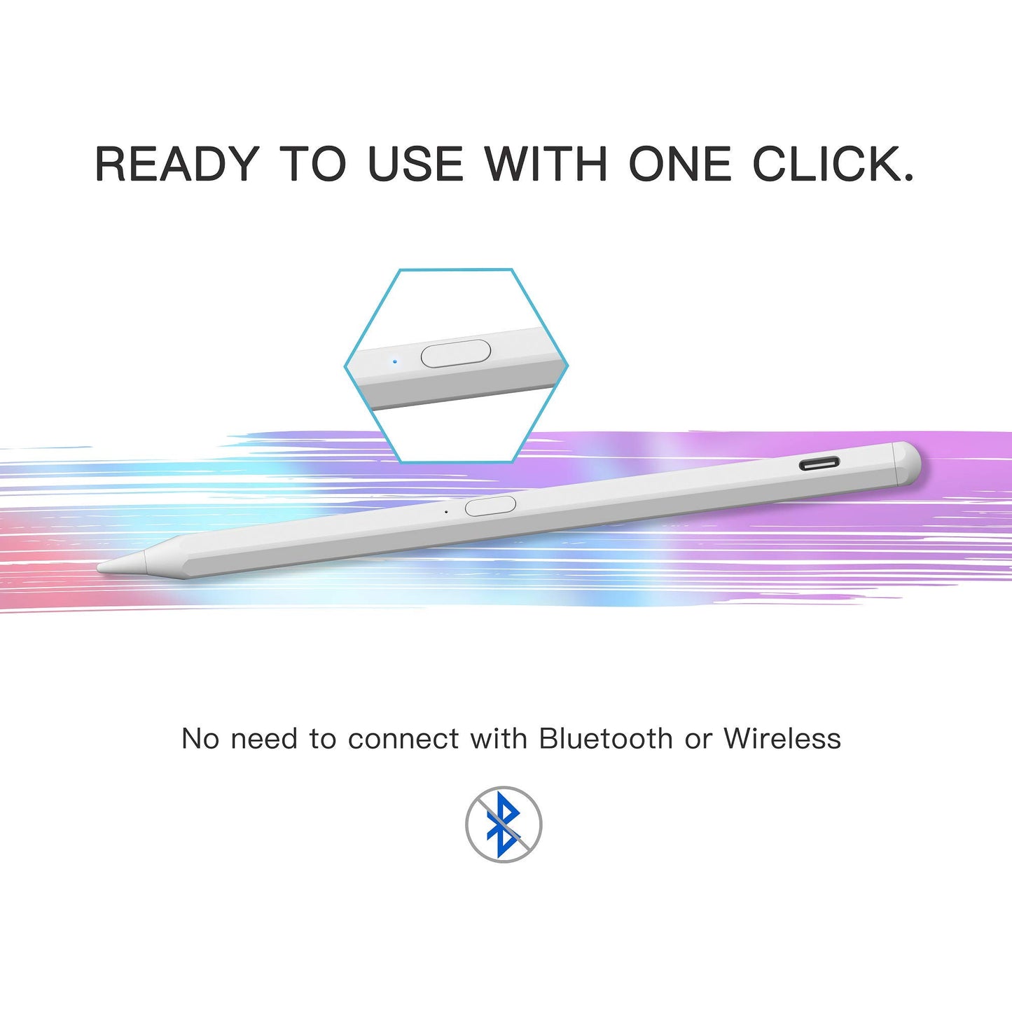 With tilt and palm rejection stylus pen for Apple iPad (2018 and newer) 6/7/8/9th generation, iPad Pro 12.9 (3/4/5th gen) /pro 11", Air 3/4/5, Mini 5/6, digital iPad pen pencil input pens.