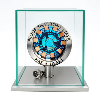 Lonyiabbi 1:1 Arc Reactor MK1 Model LED Light Vibration Sensing Control USB Interface Finished Product Display Box Toys Gift