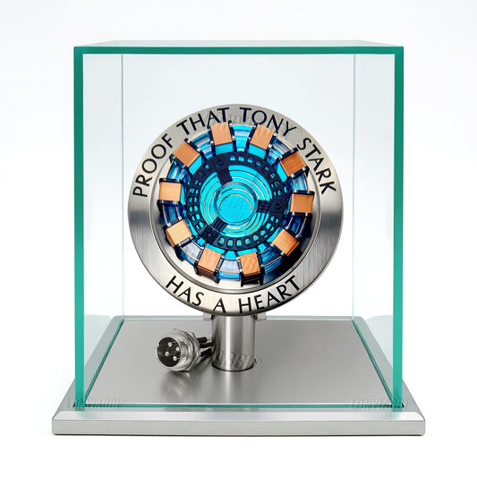 Lonyiabbi 1:1 Arc Reactor MK1 Model LED Light Vibration Sensing Control USB Interface Finished Product Display Box Toys Gift