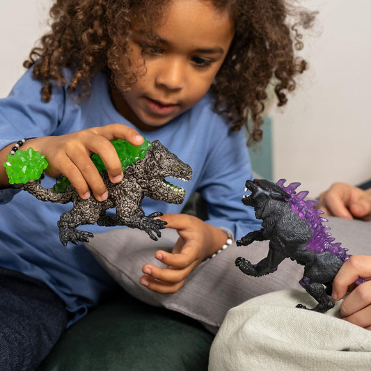 Creepy Eldrador Creatures | Shadow Lynx vs. Rock Crusher 70827 | schleich Eldrador set with crystal elements | imaginative toy | monster action figures for kids 7+ | 2 pieces