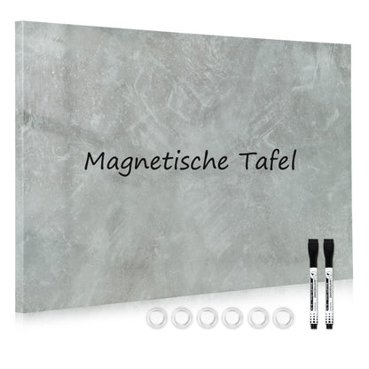 DOLLAR BOSS Magnetic Whiteboard, 50 x 70cm hanging magnet board, Magnetic Memo Board with 4 magnets and 2 markers.