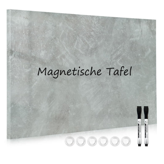 DOLLAR BOSS Magnetic Whiteboard, 50 x 70cm hanging magnet board, Magnetic Memo Board with 4 magnets and 2 markers.