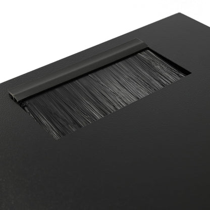 HMF 63406-02 network cabinet, server cabinet 10 inches | 6U | 300mm depth | Fully assembled | Glass door | Black