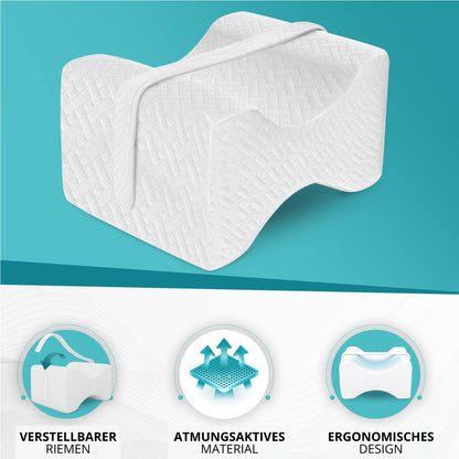 LANOA Relax knee pillow for side sleepers - ergonomic memory foam pillow for side sleepers - orthopedic leg pillow for side sleepers.