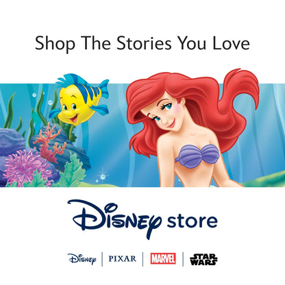 Official Disney Store Flounder Medium Plush, Arielle, the Mermaid, 34.5cm, Ariel's Best Friend, Plush Fish with Embroidered Details and Shimmering Finish, Suitable from 0 Years