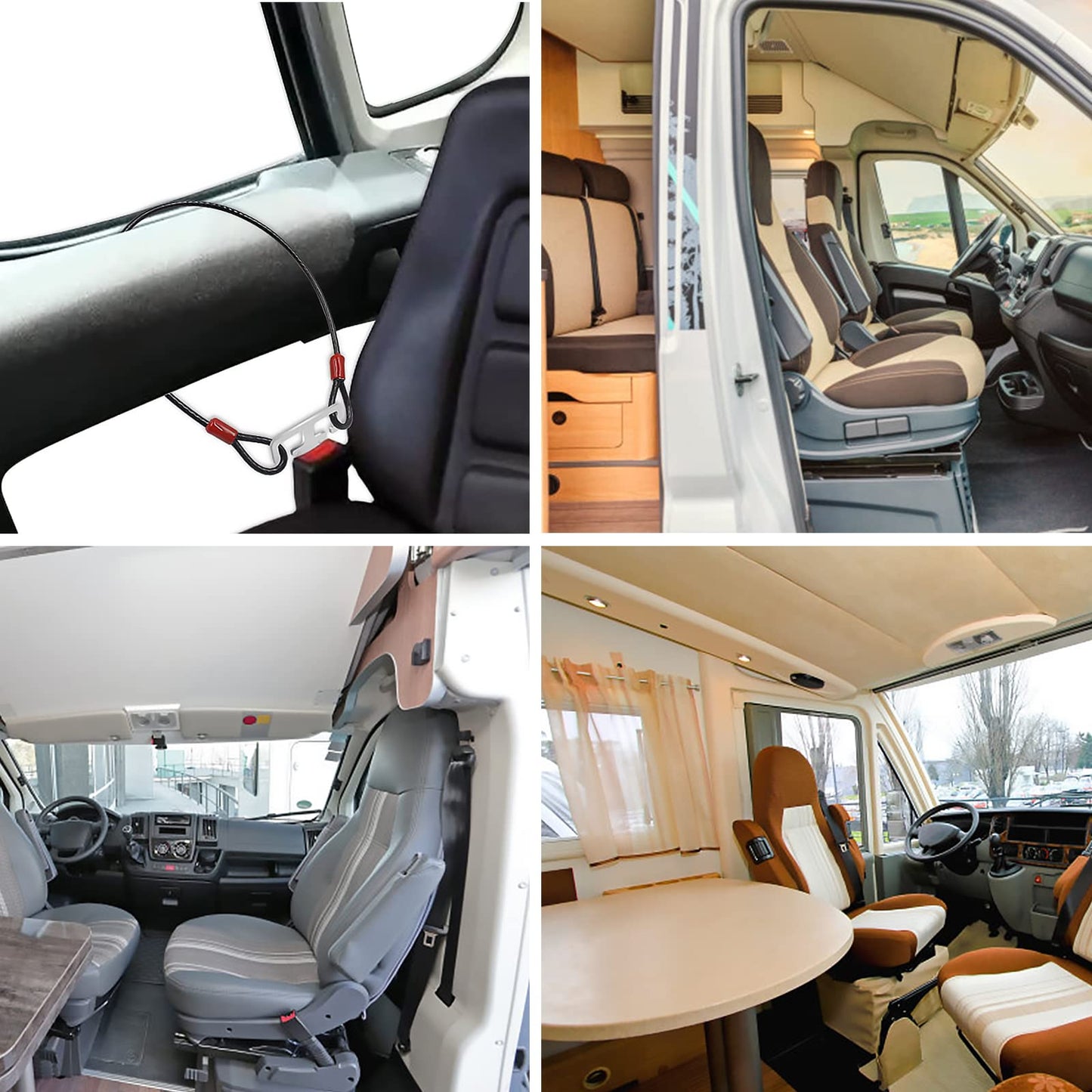 2 pieces Theft Protection Motorhome Accessories, Motorhome Theft Protection Burglary Protection door security burglary protection, Camping Caravan Accessories Suitable for motorhomes Cars Vans Trucks (60 cm)