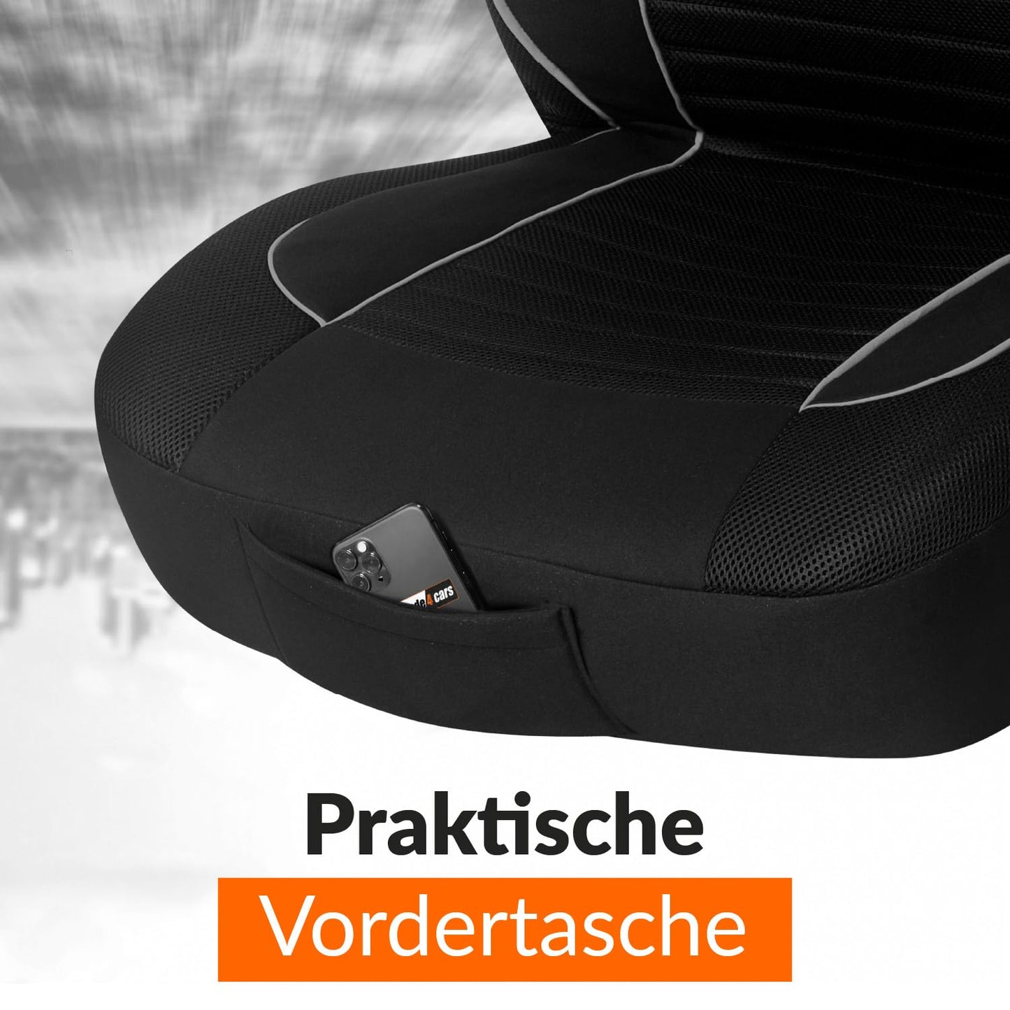 Upgrade4cars car seat covers set universal | Car seat protectors front seats & rear bench | Car seat cover black white | Car interior accessories decor | Gifts for women and men