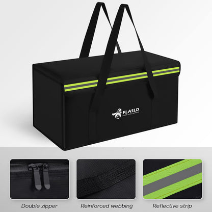FLASLD Large fireproof Lipo bag for 200Ah lithium battery storage and charging, 560 x 230 x 245mm E-bike battery bag waterproof box for documents and valuables.