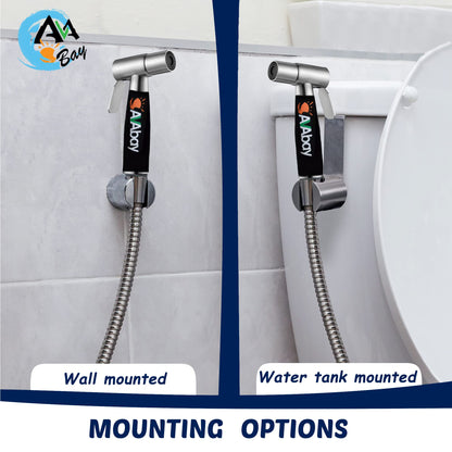 AVAbay® hand shower for toilet, bidet attachment for hot and cold water, long 203.2 cm hose, perfect for female hygiene, cloth diaper, bathroom toilet cleaning.