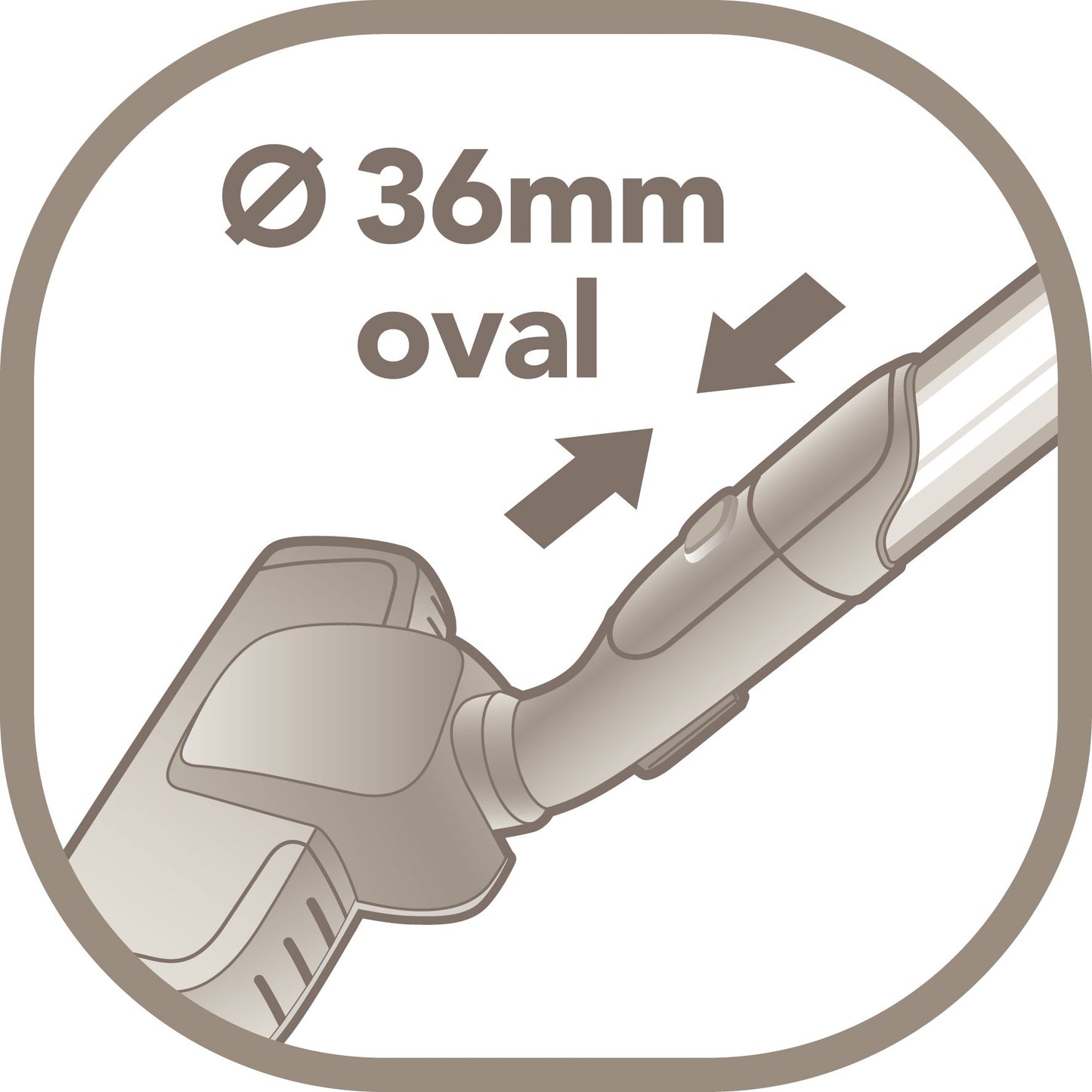 AEG AZE119 Power Turbo Nozzle for carpets (carpet nozzle, optimal suction power, deep cleaning, pet hair pick-up, ideal for pet owners, fits vacuum cleaners with 36 mm oval tube, grey)