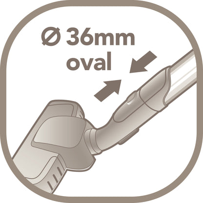 AEG AZE119 Power Turbo Nozzle for carpets (carpet nozzle, optimal suction power, deep cleaning, pet hair pick-up, ideal for pet owners, fits vacuum cleaners with 36 mm oval tube, grey)