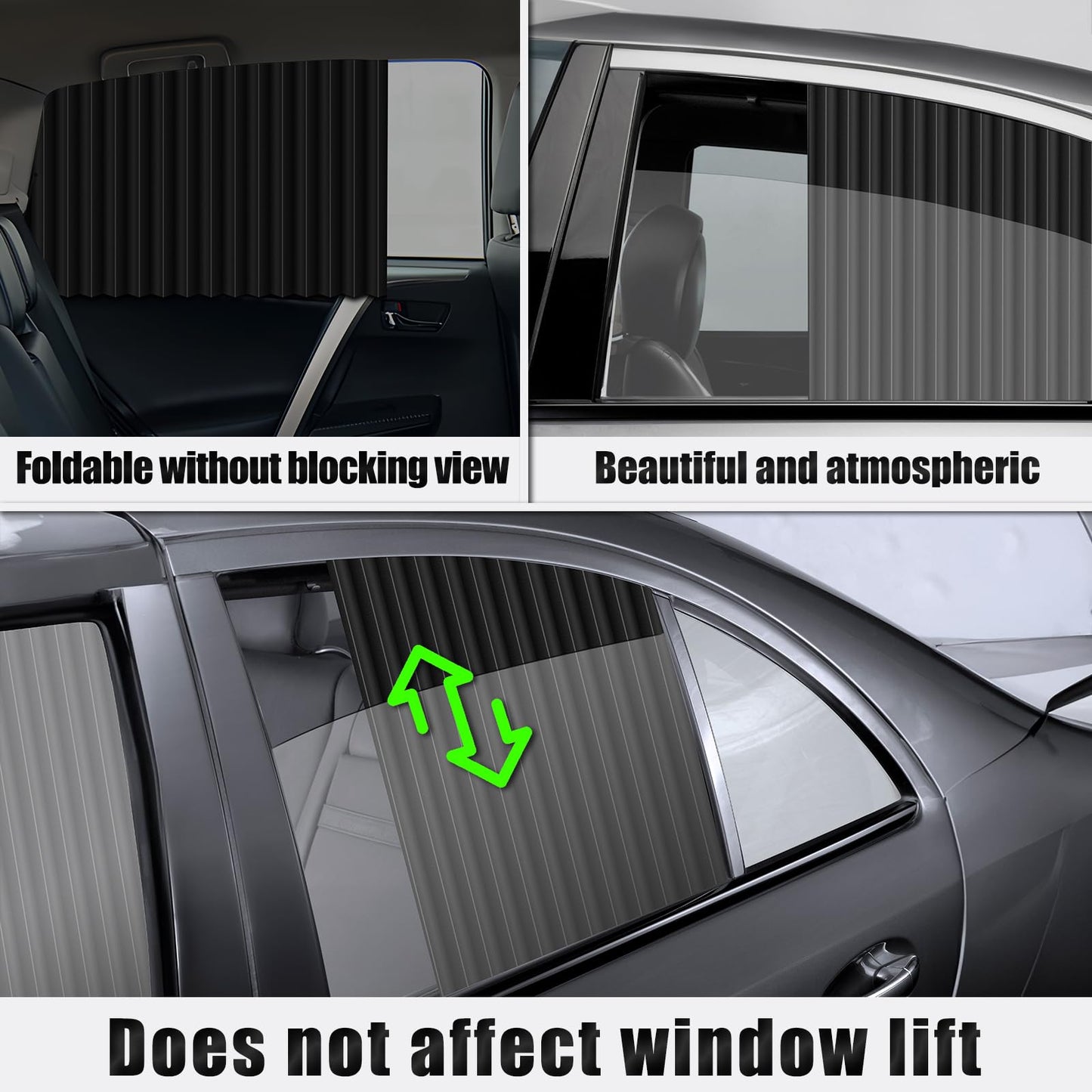 XCBYT Car Sunshade Magnetic 4 Pieces, Car Window Side Window, Sunshade Baby with UV Protection, Car Window Darkening Heat Protection Privacy Protection