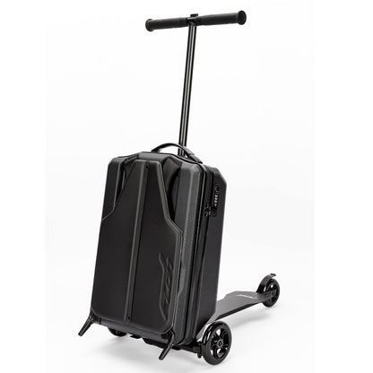 Flea - Transformable scooter adult + carry-on luggage case + backpack | Adult scooter + hard shell suitcase + messenger bag | Adult kick scooter | Foldable | Design made in Germany