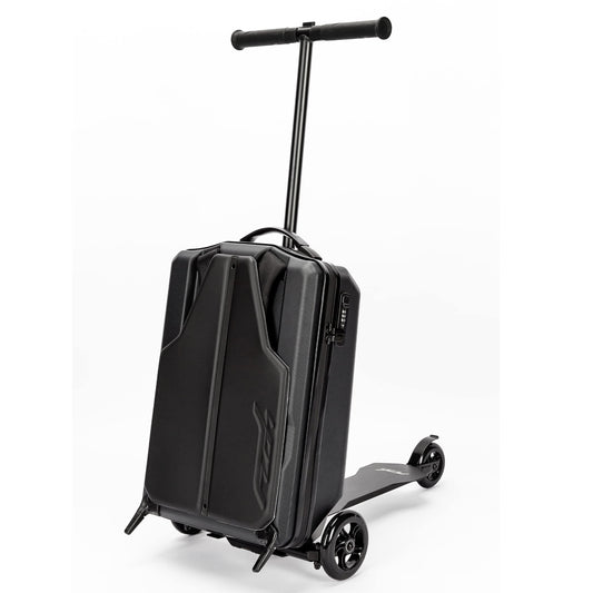 Flea - Transformable scooter adult + carry-on luggage case + backpack | Adult scooter + hard shell suitcase + messenger bag | Adult kick scooter | Foldable | Design made in Germany