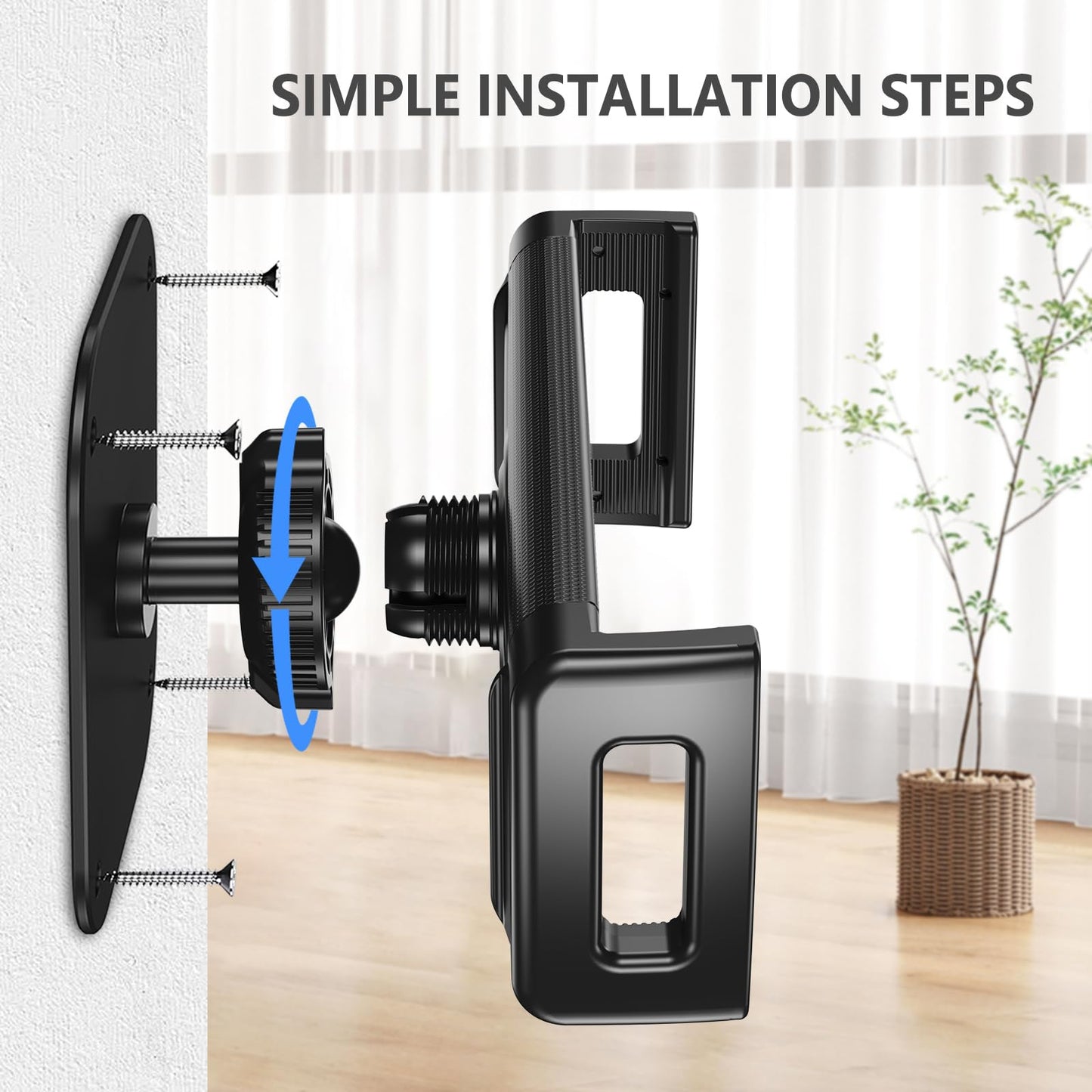 Lucrave Tablet Wall Mount made of aluminum - 360° Rotatable, Adjustable, Compatible with iPad Pro/Mini, Galaxy Tab, Surface Pro, Kindle, All 4.7-12.9"