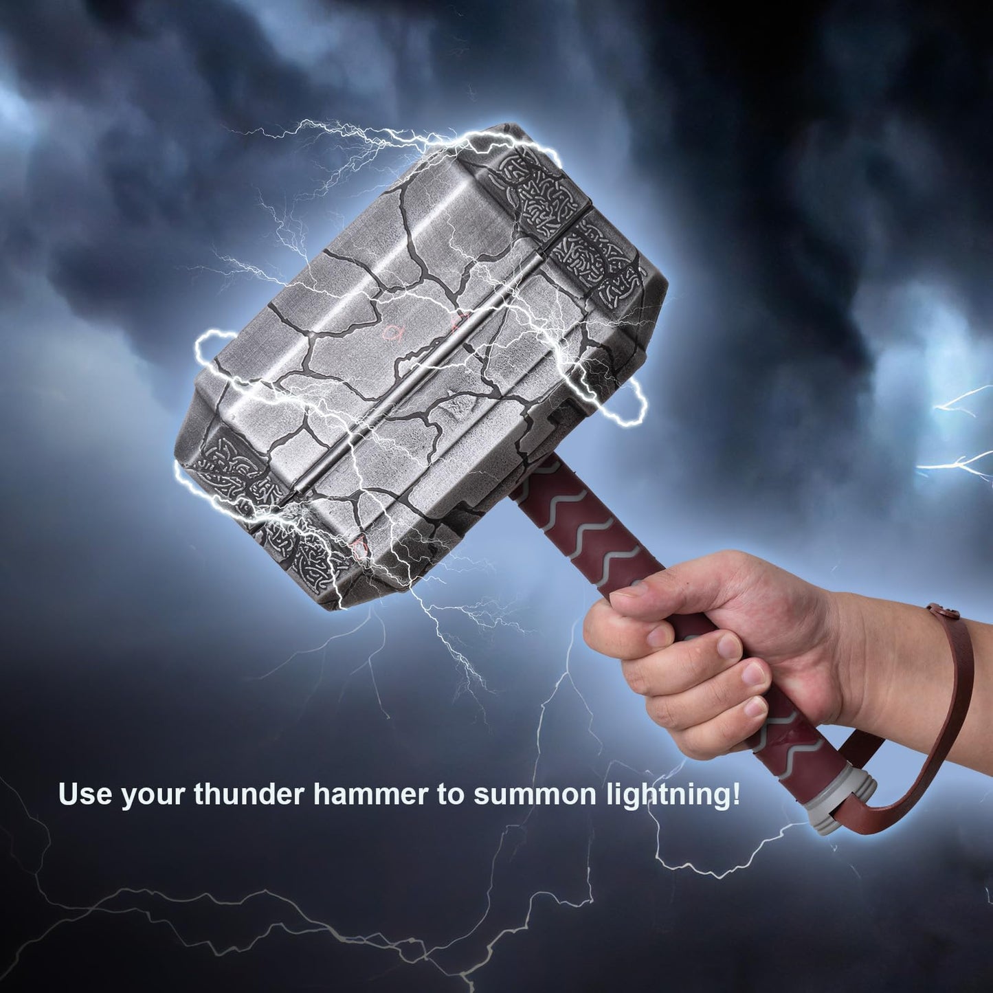 SHDITHOTV Thor Hammer Tool Set, Multifunctional Hammer Toolbox, Excellent Novelty Gift for Men, Silver