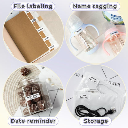 Phomemo D30 label maker, Bluetooth label printer, self-adhesive mini label printer compatible with iOS Android. Portable labeling device for home, kitchen, office - Purple.