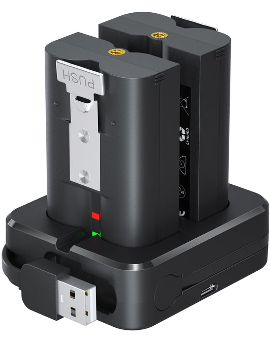 2 batteries and charging station for Ring Video Doorbell, 3.65V 6040mAh battery compatible with Video Doorbell 2/3/3+/4, Spotlight Cam Battery, Stick Up Cam (2/3Gen) (2 Battery and Charger)
