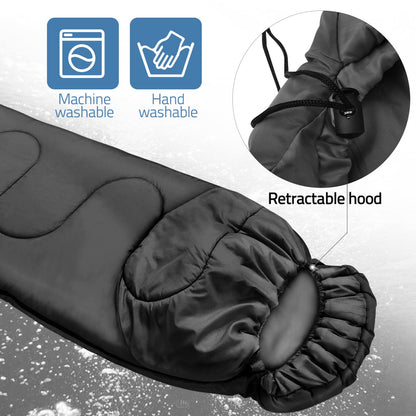 Outdoor camping sleeping bag for 3 seasons, adults sleeping bag, 2 in 1 function blanket sleeping bags, warm, lightweight, waterproof for backpacking, hiking, and traveling.