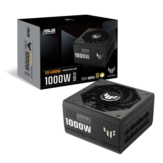 ASUS TUF Gaming 1000W Gold Gaming Power Supply (1000 watts, fully modular, ATX 3.1 compatible, PCIe 5.1, Axial-tech fan, PCB coating, dual ball bearing)